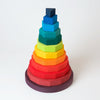 Grimm's Rainbow Coloured Large Geometric Stacking Tower | Conscious Craft